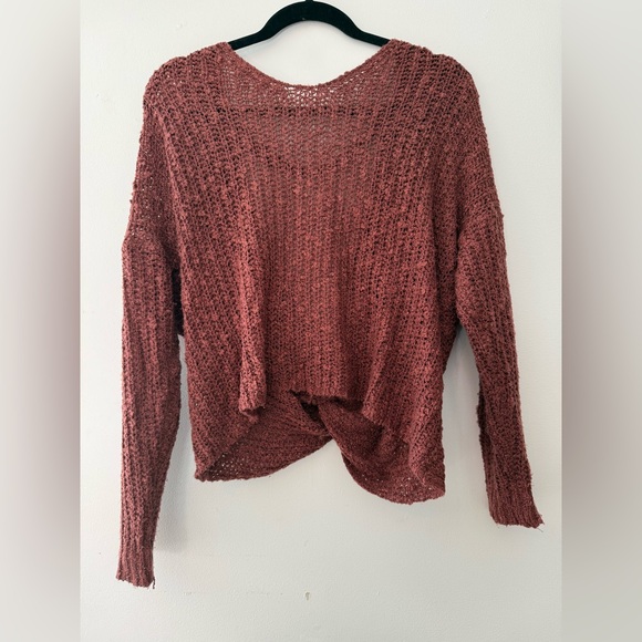 Debut mauve rose knot backless sweater knit - Picture 2 of 3